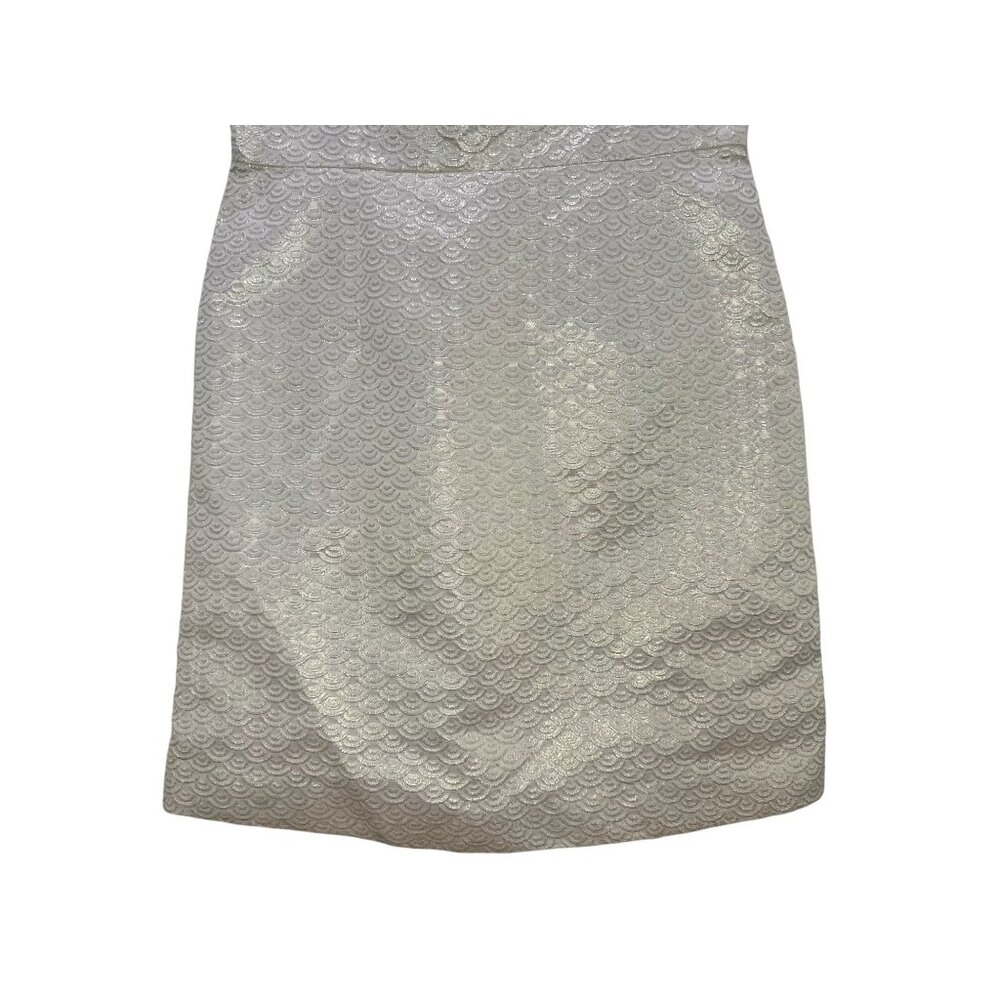 Lilly Pulitzer Wythe Jacquard Mini Dress Women 4 Ivory Civil Wedding Embellished - Picture 7 of 16